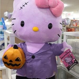 Hello Kitty Purple and Pink Frankenstein Halloween greeter